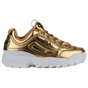 fila shoes gold